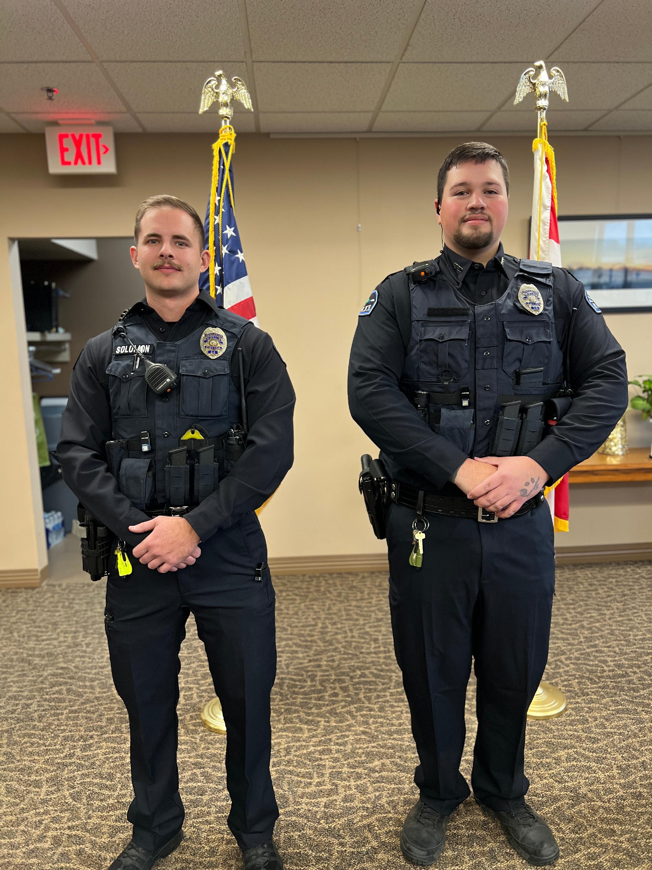 Pictures of Officers Solomon and Cummings